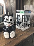 90s Vintage Felix The Cat Ceramic Cookie Jar w/box (A390)