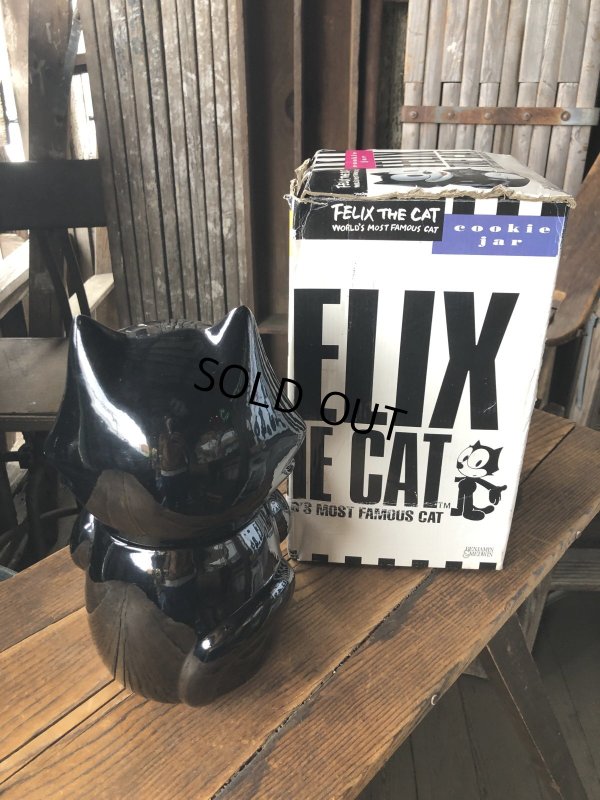 画像3: 90s Vintage Felix The Cat Ceramic Cookie Jar w/box (A390)