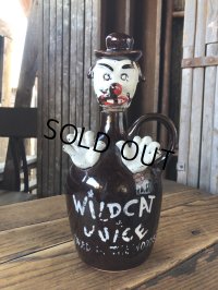 Vintage WILD CAT Juice Decanter Jug Bottle (A391)
