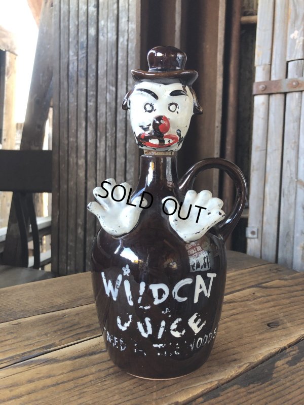 画像1: Vintage WILD CAT Juice Decanter Jug Bottle (A391)