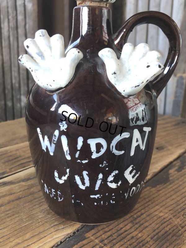 画像14: Vintage WILD CAT Juice Decanter Jug Bottle (A391)