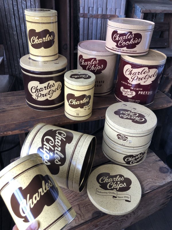 画像11: Charles Chips Advertising Tin Can (A398)