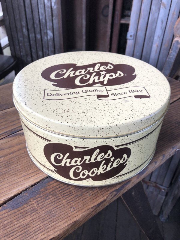 画像3: Charles Chips Advertising Cookie Tin Can (A397)