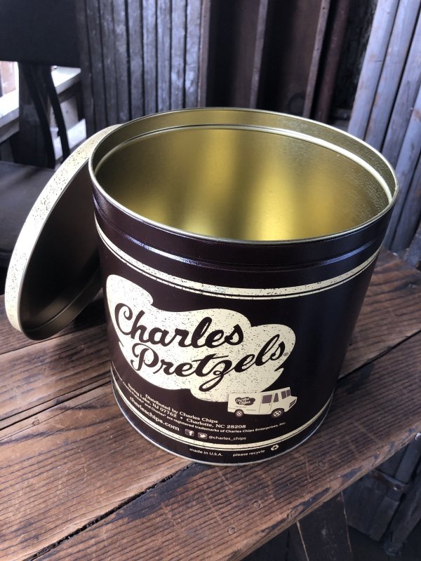 画像3: Charles Chips Advertising Pretzels Tin Can (A395)