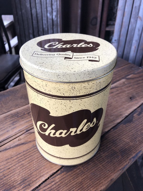 画像1: Charles Chips Advertising Tin Can (A398)