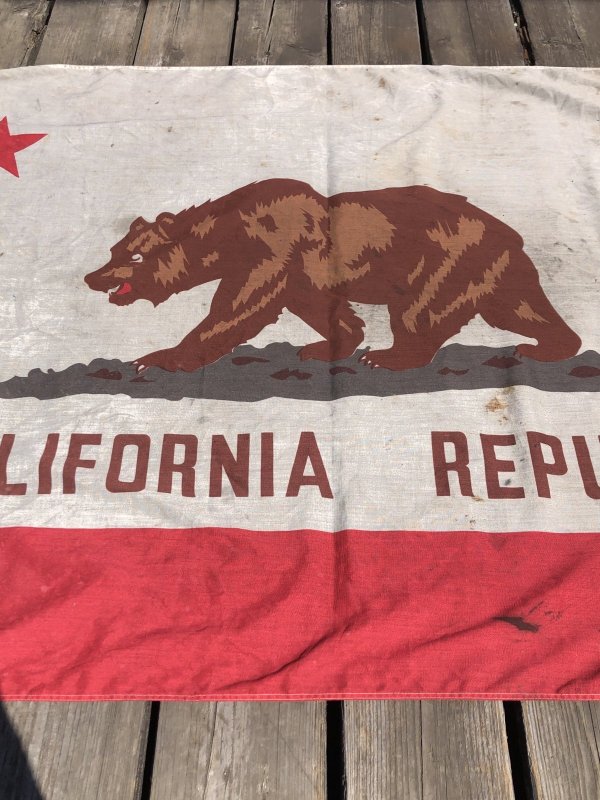 画像7: Vintage Large California Republic The BEAR Flag AJAX Cotton Paramount Flag Co 120ｘ185 cm (A399) 
