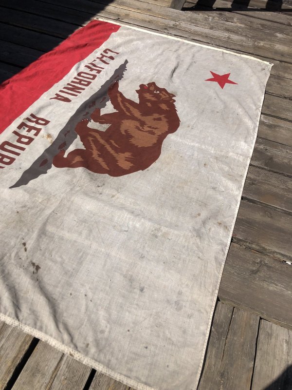画像10: Vintage Large California Republic The BEAR Flag AJAX Cotton Paramount Flag Co 120ｘ185 cm (A399) 