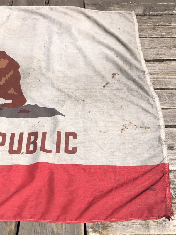 画像8: Vintage Large California Republic The BEAR Flag AJAX Cotton Paramount Flag Co 120ｘ185 cm (A399) 