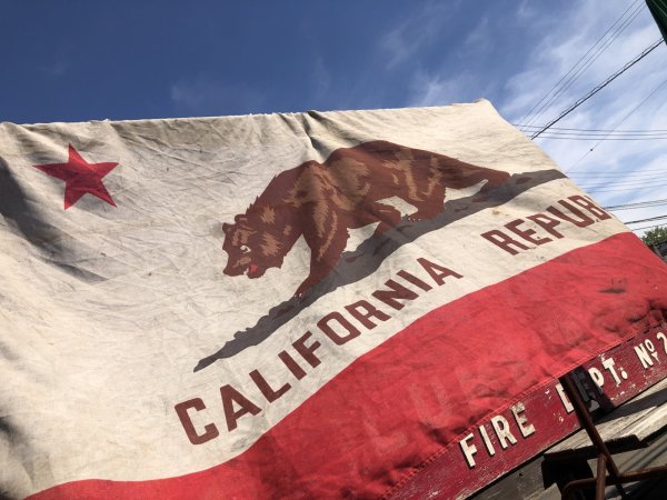 画像15: Vintage Large California Republic The BEAR Flag AJAX Cotton Paramount Flag Co 120ｘ185 cm (A399) 