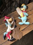 画像1: 70s Vintage Hanna Barbera Quick Draw McGraw / Huckleberry Hound Plastic Wall Hangings Plaques (A402)  (1)