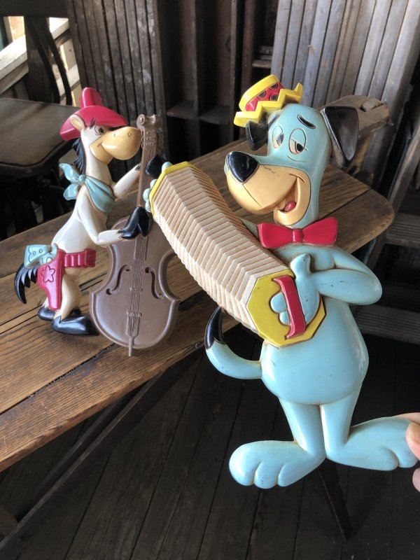 画像12: 70s Vintage Hanna Barbera Quick Draw McGraw / Huckleberry Hound Plastic Wall Hangings Plaques (A402) 