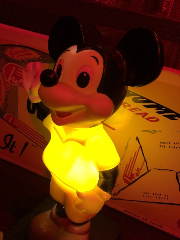 画像14: 70s Vintage Disney Mickey Mouse Night Lamp (A403)