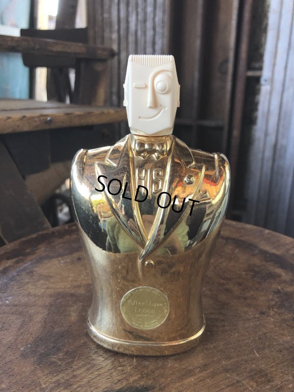 画像1: 40s Vintage Advertising HIS Men's After Shave Lotion Bottle Rare Gold Ver (A408) 