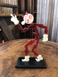 〜50s Vintage REDDY KILOWATT Standing Business Card Holder Figure (A415)