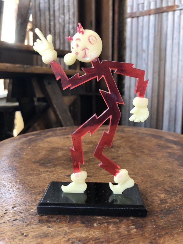 画像1: 〜50s Vintage REDDY KILOWATT Standing Business Card Holder Figure (A418)