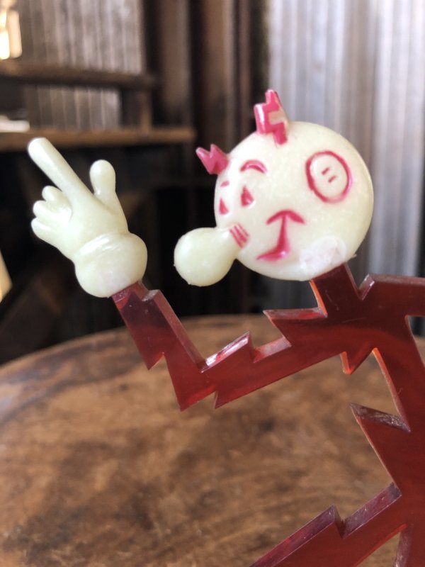 画像5: 〜50s Vintage REDDY KILOWATT Standing Business Card Holder Figure (A419)