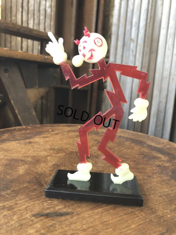 画像1: 〜50s Vintage REDDY KILOWATT Standing Business Card Holder Figure (A416)