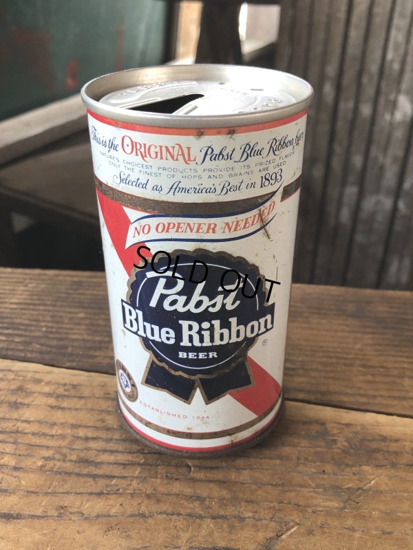 画像1: Vintage Pabst Blue Ribbon Beer Pull Tab Tapa Can 12 fl oz (A422)