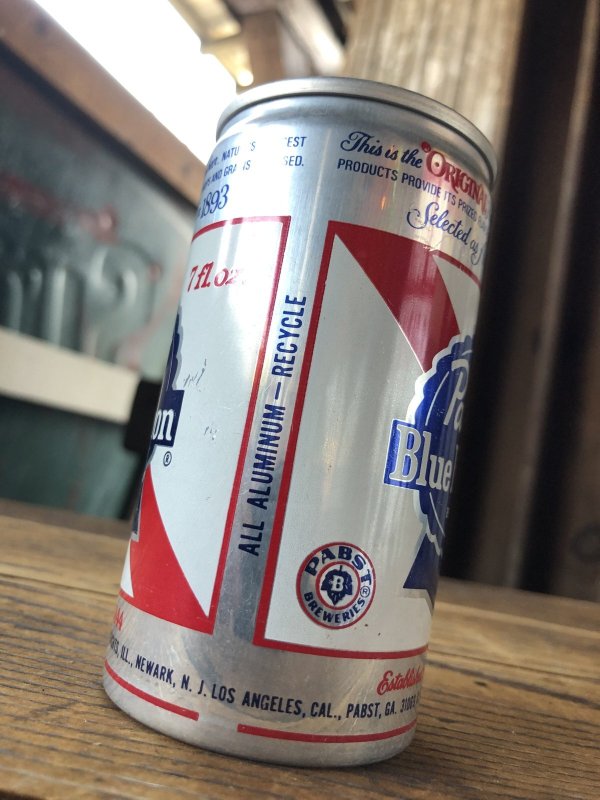 画像4: Vintage Pabst Blue Ribbon Beer Pull Tab Tapa Can 7 fl oz (A421)