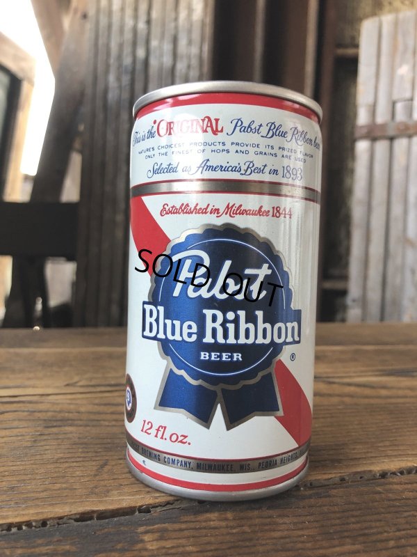 画像1: Vintage Pabst Blue Ribbon Beer Pull Tab Tapa Can 12 fl oz (A427)