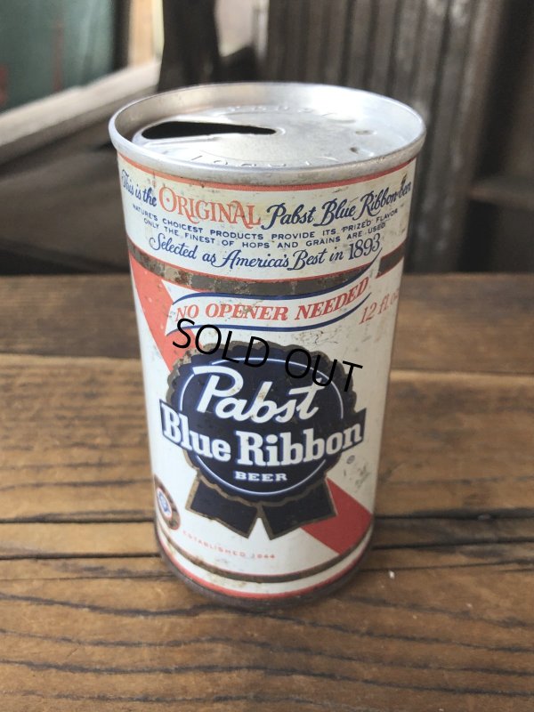 画像1: Vintage Pabst Blue Ribbon Beer Pull Tab Tapa Can 12 fl oz (A423)