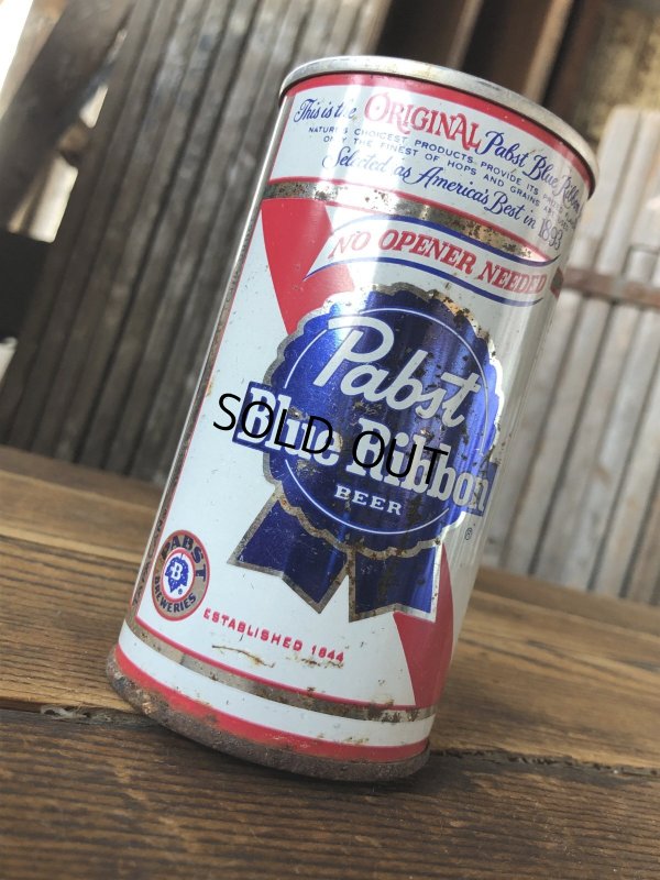 画像1: Vintage Pabst Blue Ribbon Beer Pull Tab Tapa Can 12 fl oz (A424)