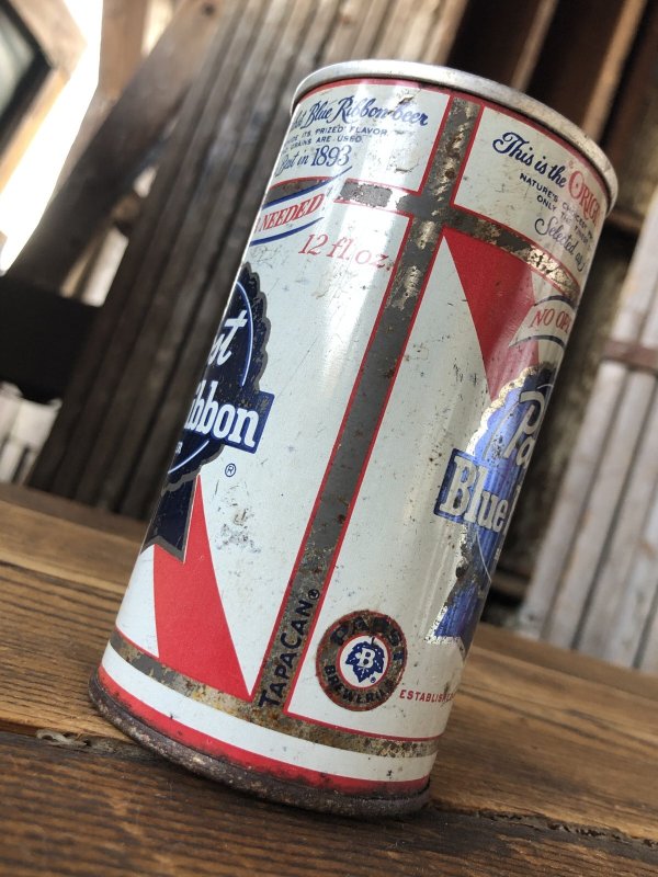 画像2: Vintage Pabst Blue Ribbon Beer Pull Tab Tapa Can 12 fl oz (A423)