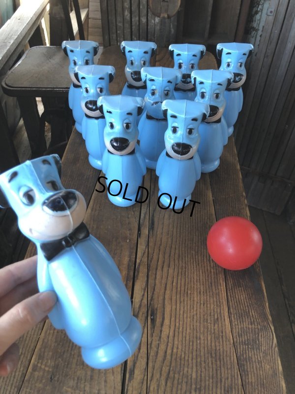 画像13: 60s Hanna-Barbera Huckleberry Hound Bowling Pins Plastic Blow Mold Figures (A429) 