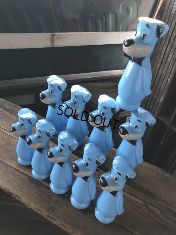 画像11: 60s Hanna-Barbera Huckleberry Hound Bowling Pins Plastic Blow Mold Figures (A429) 