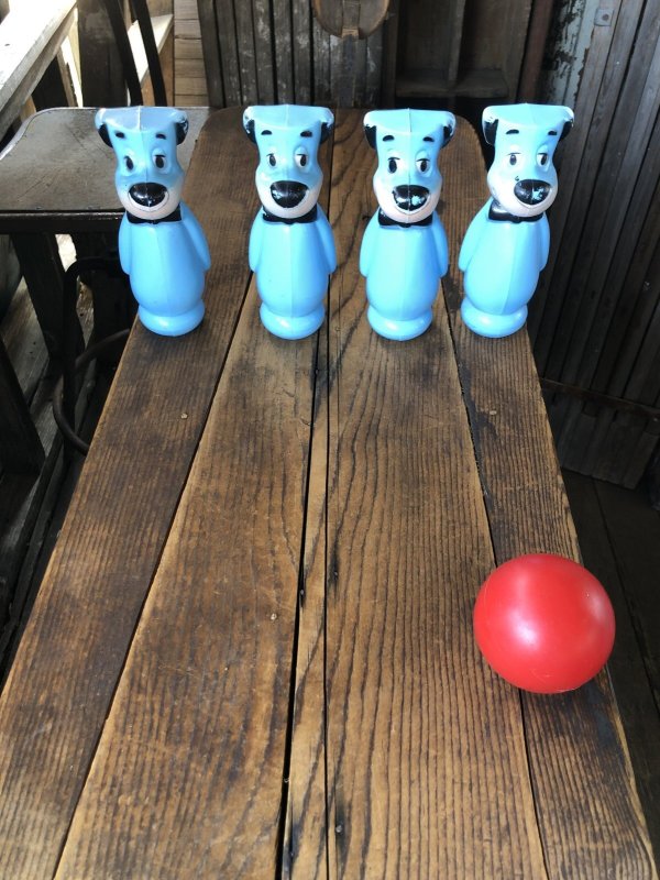 画像16: 60s Hanna-Barbera Huckleberry Hound Bowling Pins Plastic Blow Mold Figures (A429) 