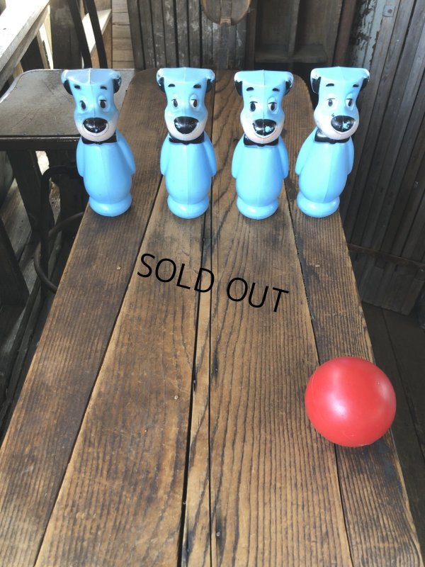画像16: 60s Hanna-Barbera Huckleberry Hound Bowling Pins Plastic Blow Mold Figures (A429) 