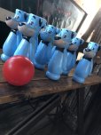 画像3: 60s Hanna-Barbera Huckleberry Hound Bowling Pins Plastic Blow Mold Figures (A429)  (3)