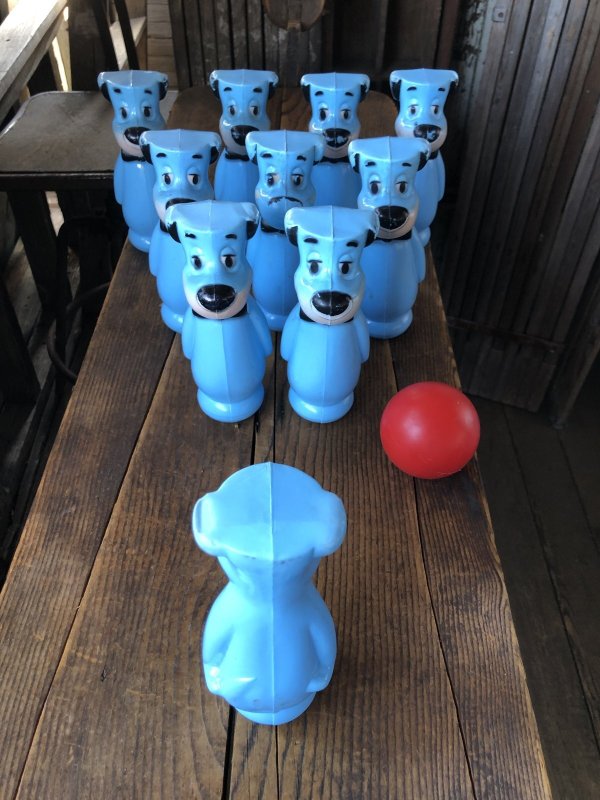 画像7: 60s Hanna-Barbera Huckleberry Hound Bowling Pins Plastic Blow Mold Figures (A429) 