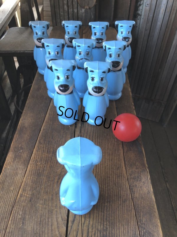 画像7: 60s Hanna-Barbera Huckleberry Hound Bowling Pins Plastic Blow Mold Figures (A429) 