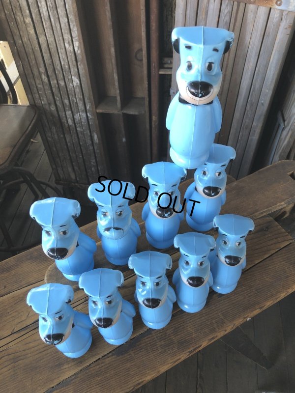 画像10: 60s Hanna-Barbera Huckleberry Hound Bowling Pins Plastic Blow Mold Figures (A429) 