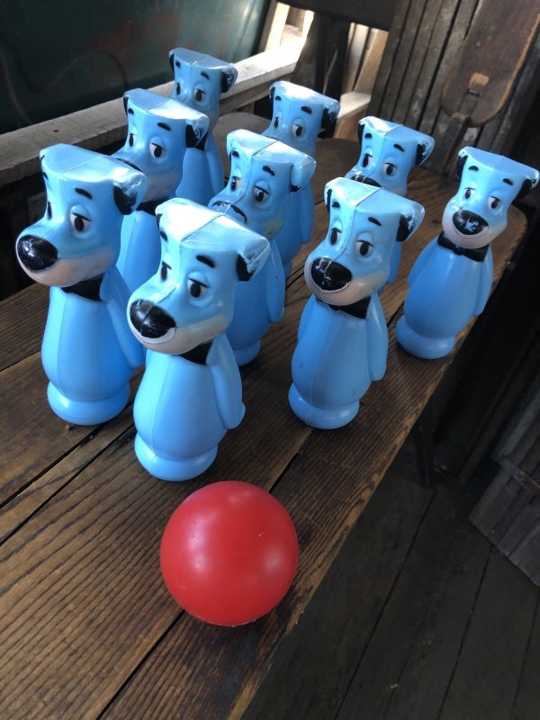 画像4: 60s Hanna-Barbera Huckleberry Hound Bowling Pins Plastic Blow Mold Figures (A429) 