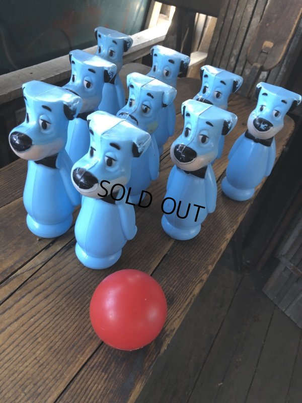 画像4: 60s Hanna-Barbera Huckleberry Hound Bowling Pins Plastic Blow Mold Figures (A429) 