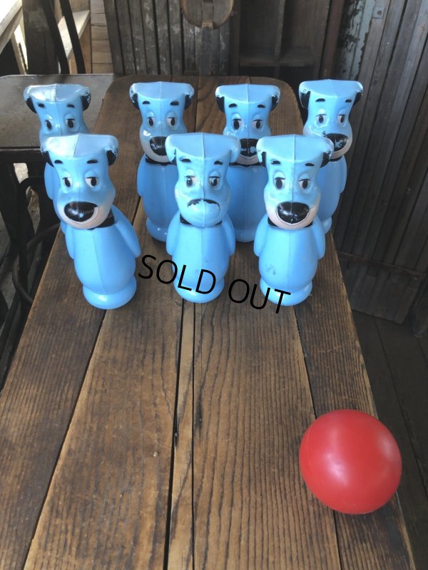 画像15: 60s Hanna-Barbera Huckleberry Hound Bowling Pins Plastic Blow Mold Figures (A429) 