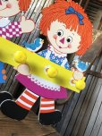 画像9: 70s Vintage Raggedy Ann and Andy Wall Hanging Coat/ Hat Rack Kids Decor (A430)   (9)
