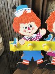 画像5: 70s Vintage Raggedy Ann and Andy Wall Hanging Coat/ Hat Rack Kids Decor (A430)   (5)