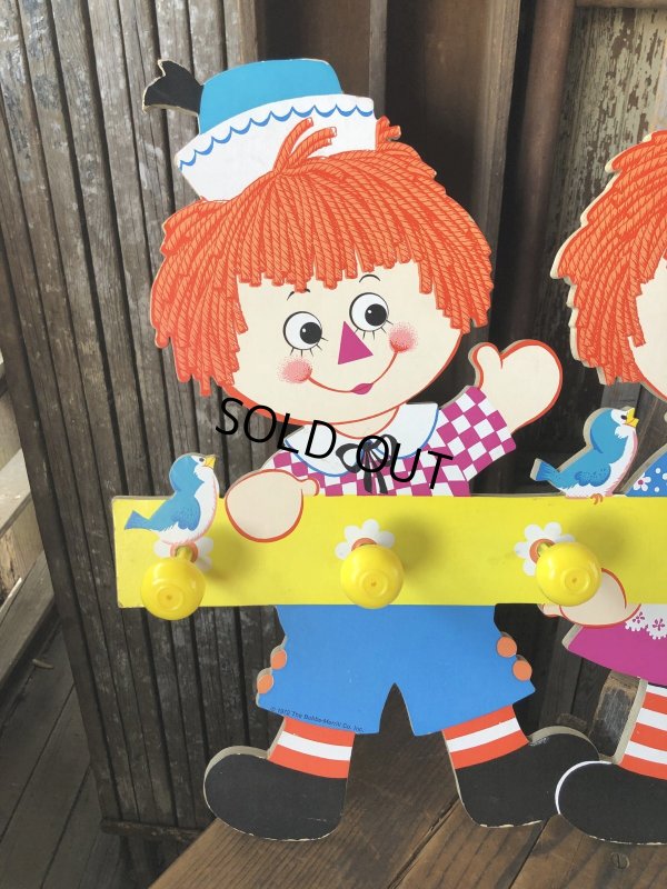画像5: 70s Vintage Raggedy Ann and Andy Wall Hanging Coat/ Hat Rack Kids Decor (A430)  