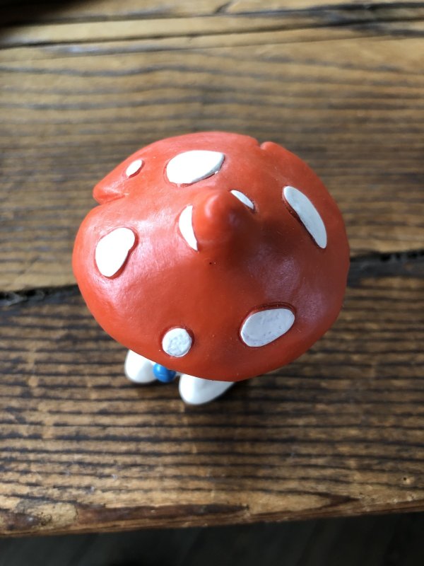 画像8: 70s Vintage Smurfs Umbrella Mushroom PVC Figure (A431)  