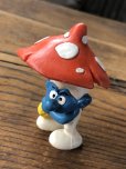 画像7: 70s Vintage Smurfs Umbrella Mushroom PVC Figure (A431)   (7)