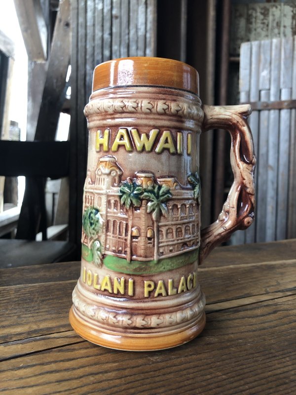 画像1: Vintage Iolani Palace Souvenir Stein Beer Mug (A435)  