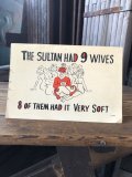 50s Vintage Giant Comic Funny Postcard THE SULTAN HAD 9 WIVES (A439)  