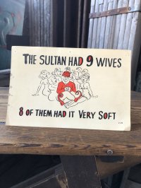 50s Vintage Giant Comic Funny Postcard THE SULTAN HAD 9 WIVES (A439)  