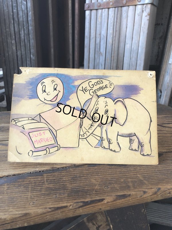 画像1: 50s Vintage Funny Postcard " YE GOD'S GEORGE!! " (A442)  