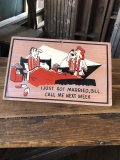 50s Vintage Comic Card Plak Sign (A453)  