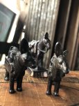 画像5: Vintage Japan Cast Metal Souvenir Donkey SET (A470)   (5)