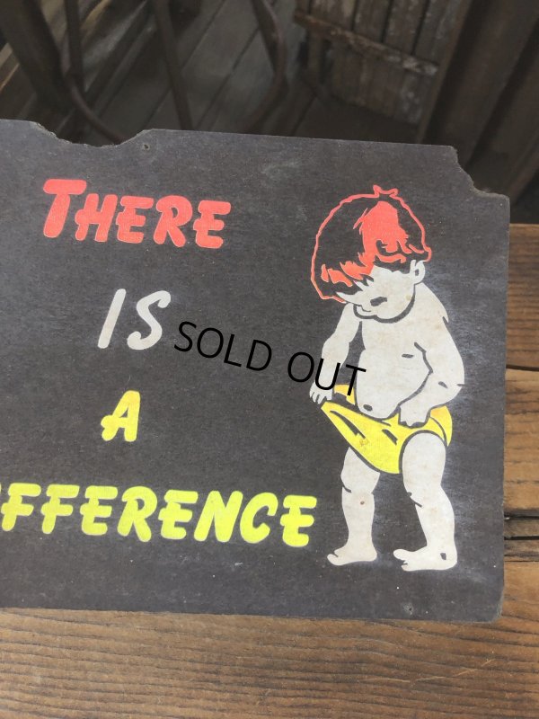 画像3:  Vintage Funny Card  " There is a difference " (A460)  